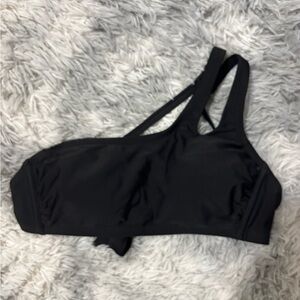 Black One-Shoulder Bikini Top